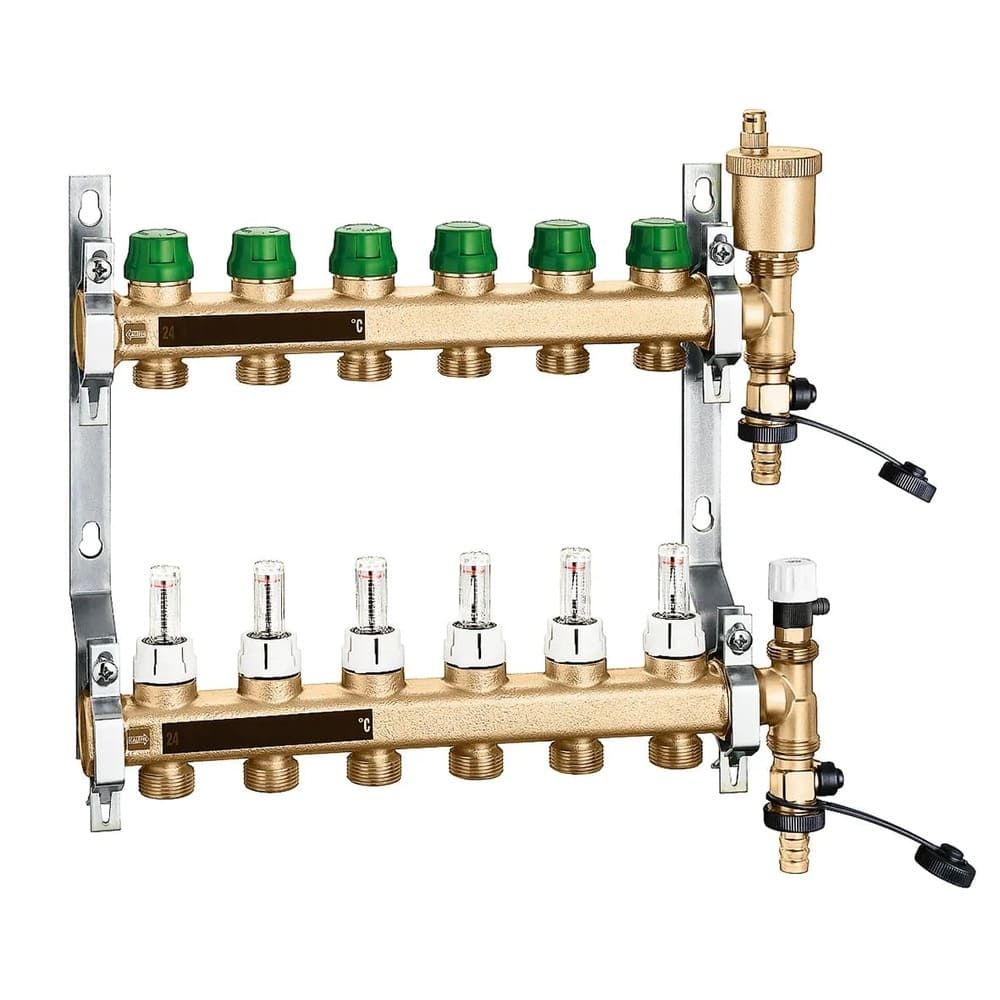 Caleffi 6656I1 DYNAMICAL Ön Montajlı Dağıtım Kollektörü 9 Çıkışlı