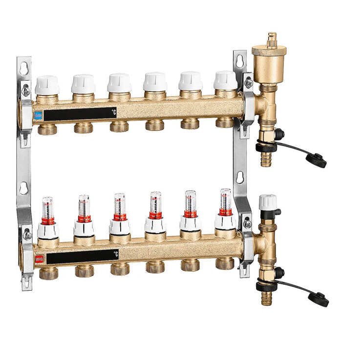Caleffi 6646E1 Ön Montajlı Dağıtım Kollektörü 5 Çıkışlı