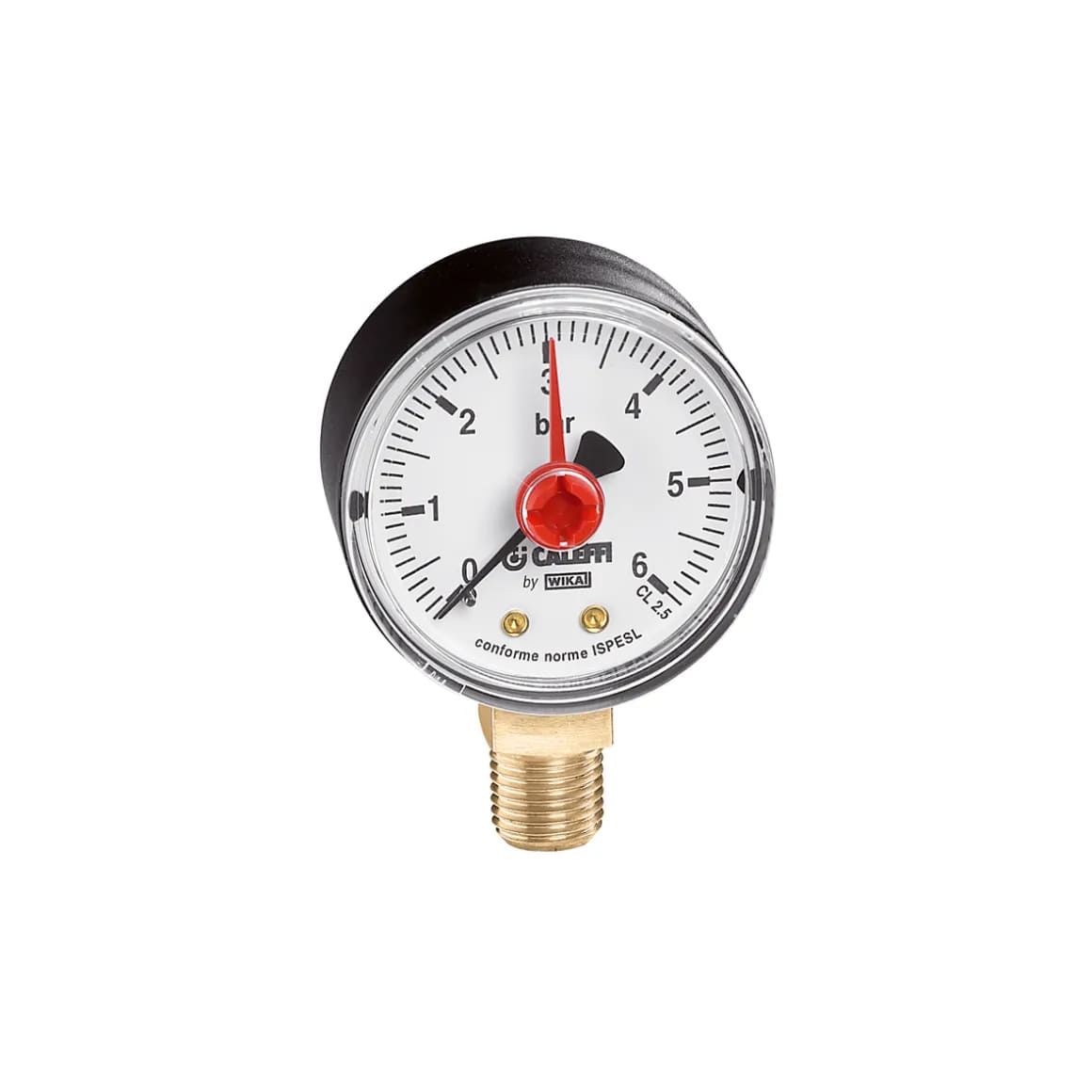 Caleffi 1/4'' Merkez Arka Bağlantılı Basınç Saati 557410