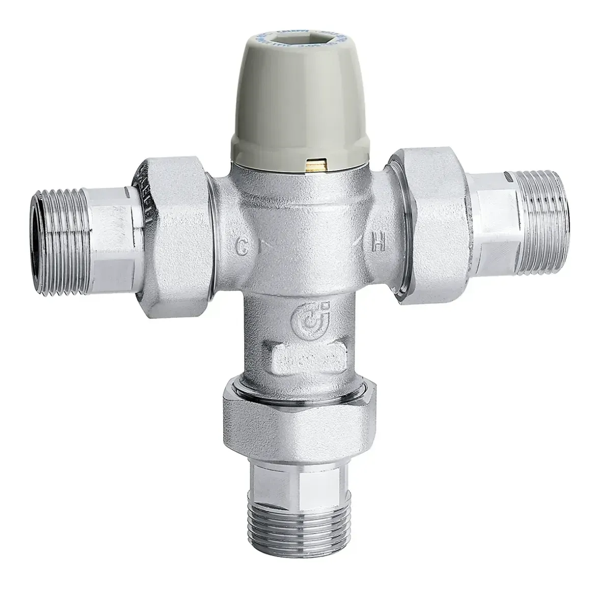Caleffi Çekvalfli ve Filtreli Ayarlanabilir Termostatik Karışım Vanası 1''