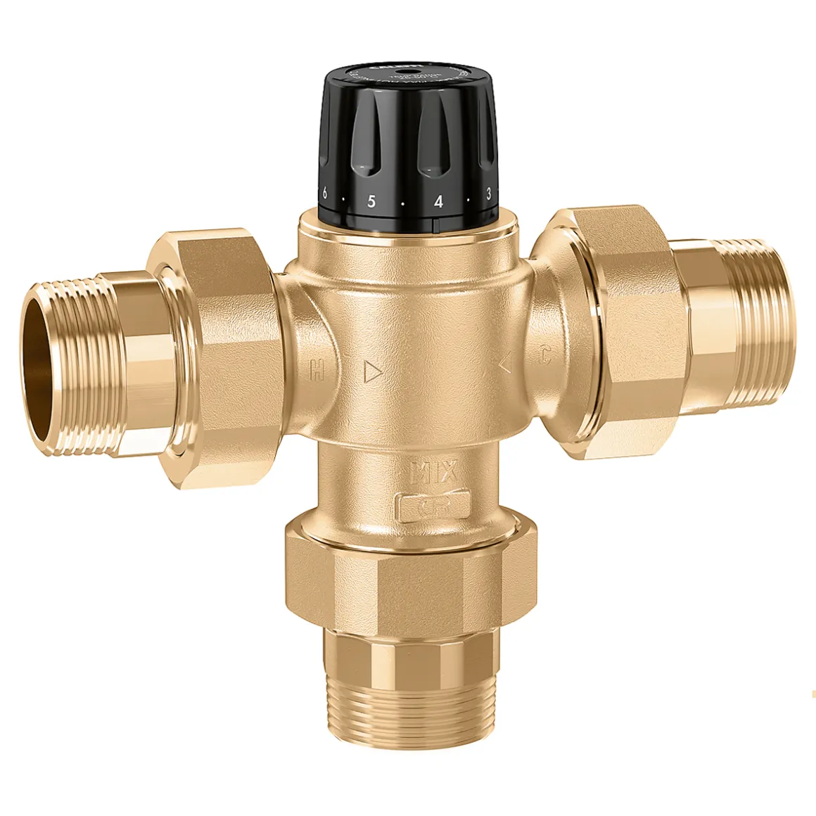 Caleffi 523170 Merkezi Sistemler için Ayarlanabilir Termostatik Karışım Vanası 1 1/4