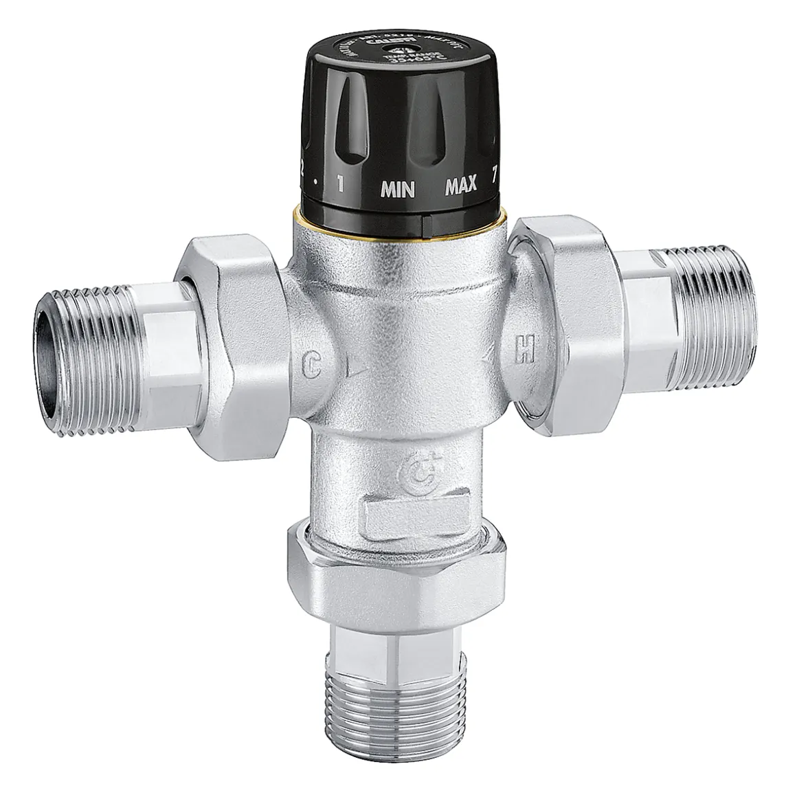 Caleffi 521936 Ayarlanabilir Başlıklı Termostatik Karışım Vanası 1