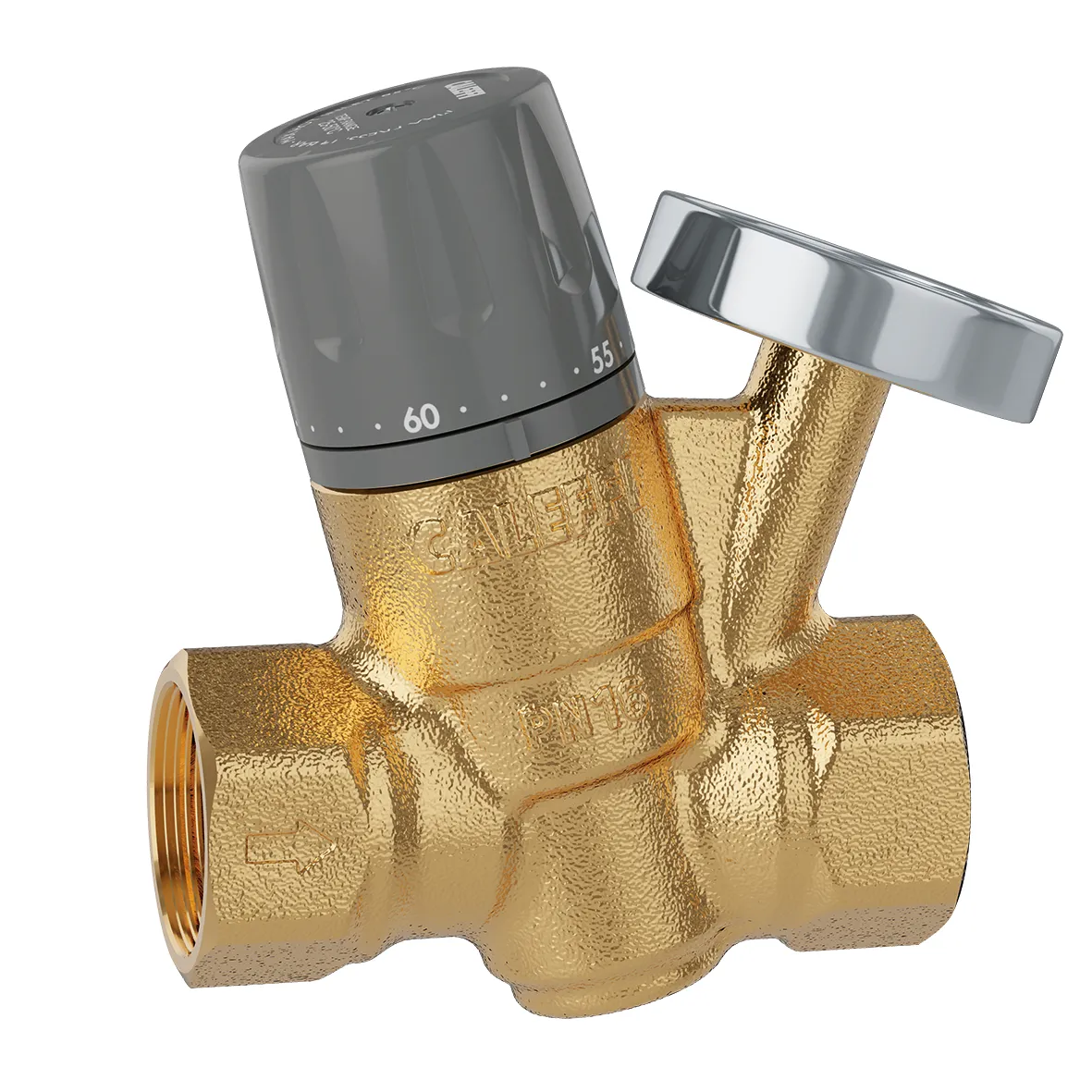 Caleffi 116451 Domestik Sıcak Su Resirkülasyon Devreleri için Termal Balans ve Resirkülasyon Vanası 3/4