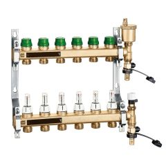 Caleffi 6656G1 DYNAMICAL Ön Montajlı Dağıtım Kollektörü 7 Çıkışlı