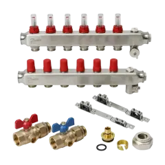 Danfoss 3’lü Paslanmaz Çelik Kollektör Seti
