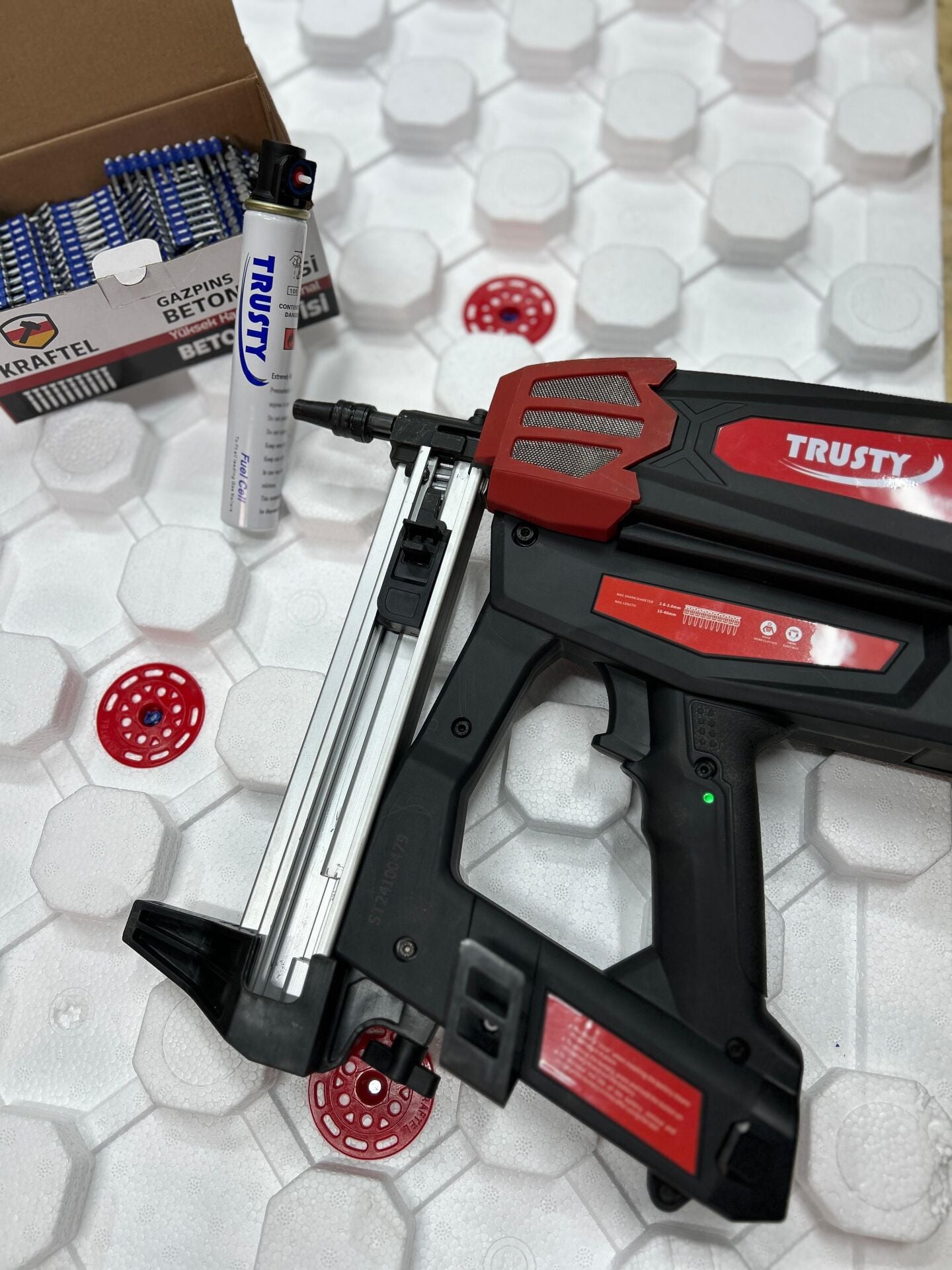 Kraftel-Trusty-GP-100 Yerden Isıtma Strafor Sabitleme Tabancası