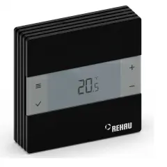 Rehau Oda Termostatı Nea H 230 V Rehau Termostat Siyah
