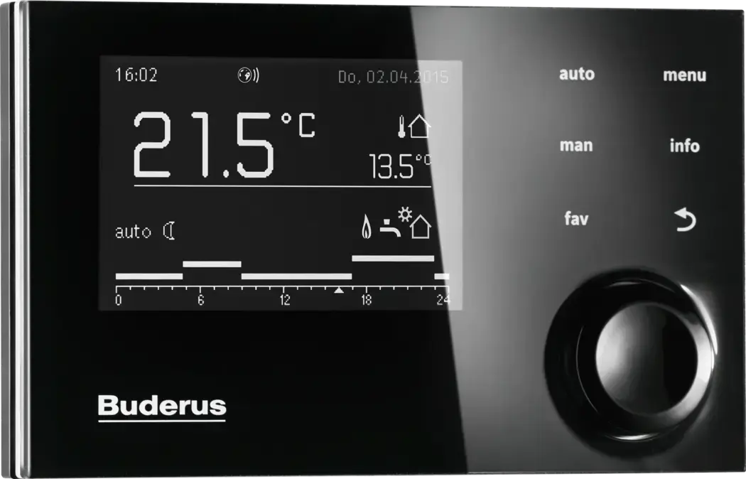 Buderus RC310 Kumanda Paneli Siyah
