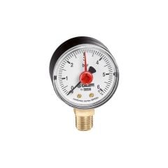 Caleffi 1/4'' Merkez Arka Bağlantılı Basınç Saati 557410