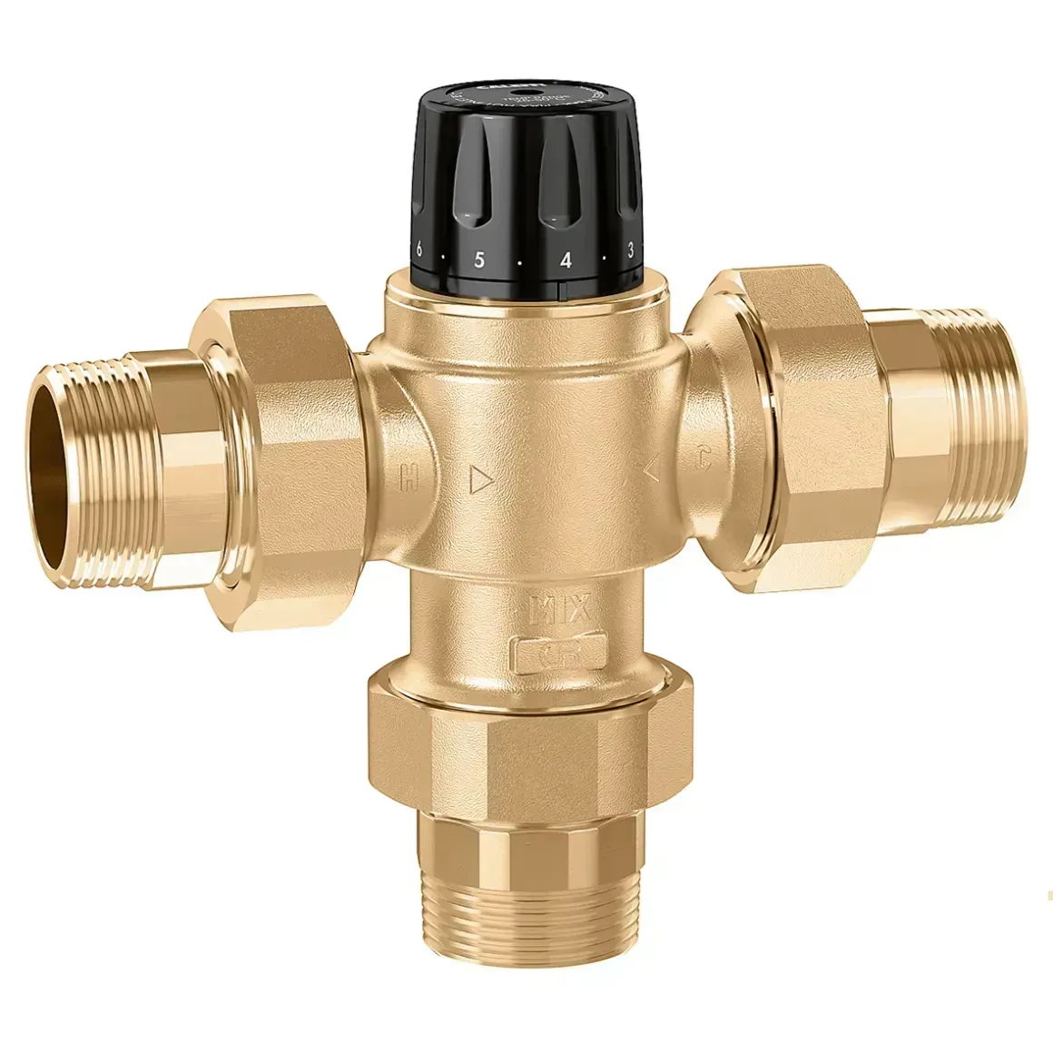 Caleffi 523170 Merkezi Sistemler için Ayarlanabilir Termostatik Karışım Vanası 1 1/4''