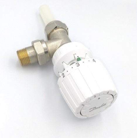Danfoss Gaz Sensörlü Köşe Tip Termostatik Radyatör Vanası Pex
