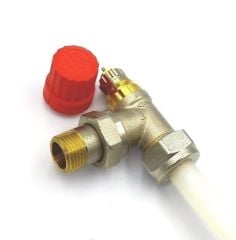 Danfoss Gaz Sensörlü Köşe Tip Termostatik Radyatör Vanası Pex