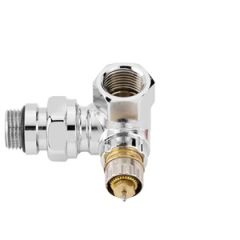 Danfoss Krom Kaplama Sol Dik Köşe Tip Termostatik Vana Gövdesi RA-NCX