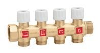 Caleffi 354 Kesme Vanalı Modüler Tekli Dağıtım Kolektörü 3/4” x 5 Çıkışlı