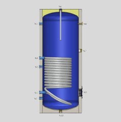 Solimpeks 4000 Lt Tek Serpantinli Emaye Boyler